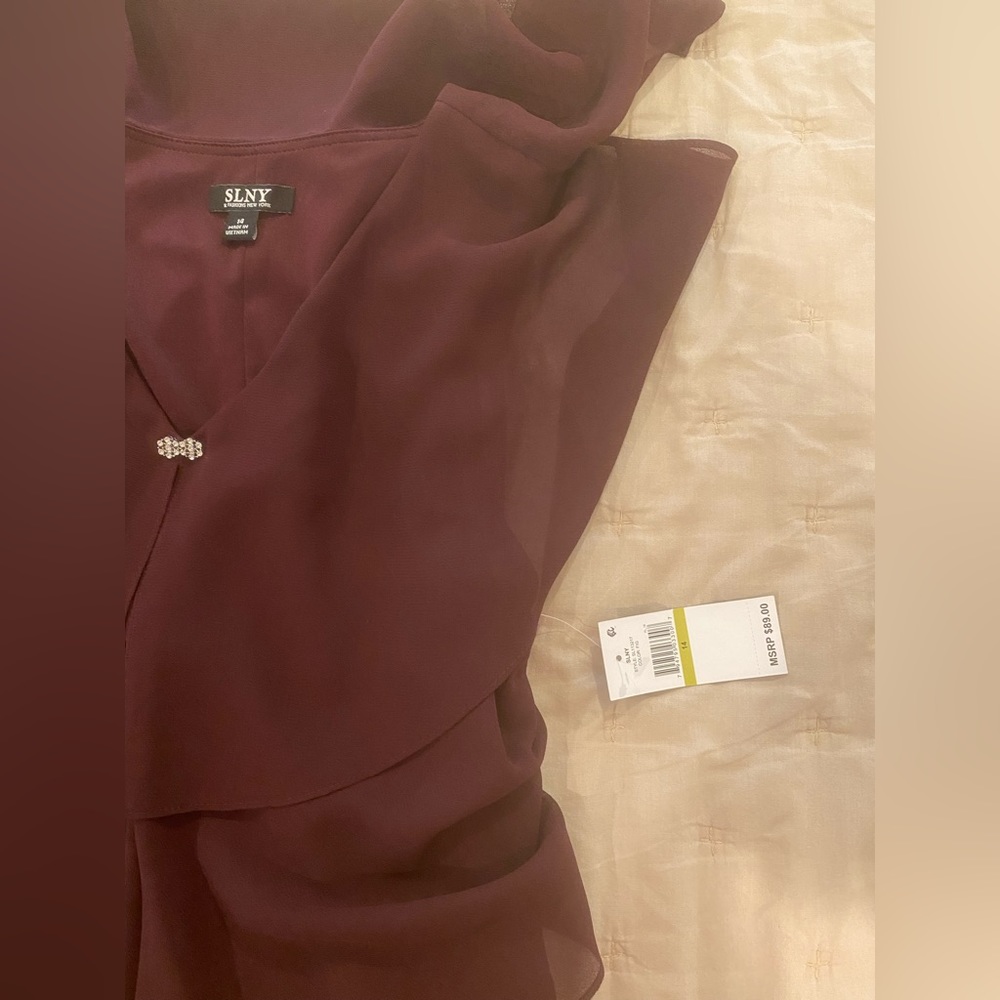 Maroon flowy dress